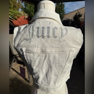 Juicy Couture White denim vest